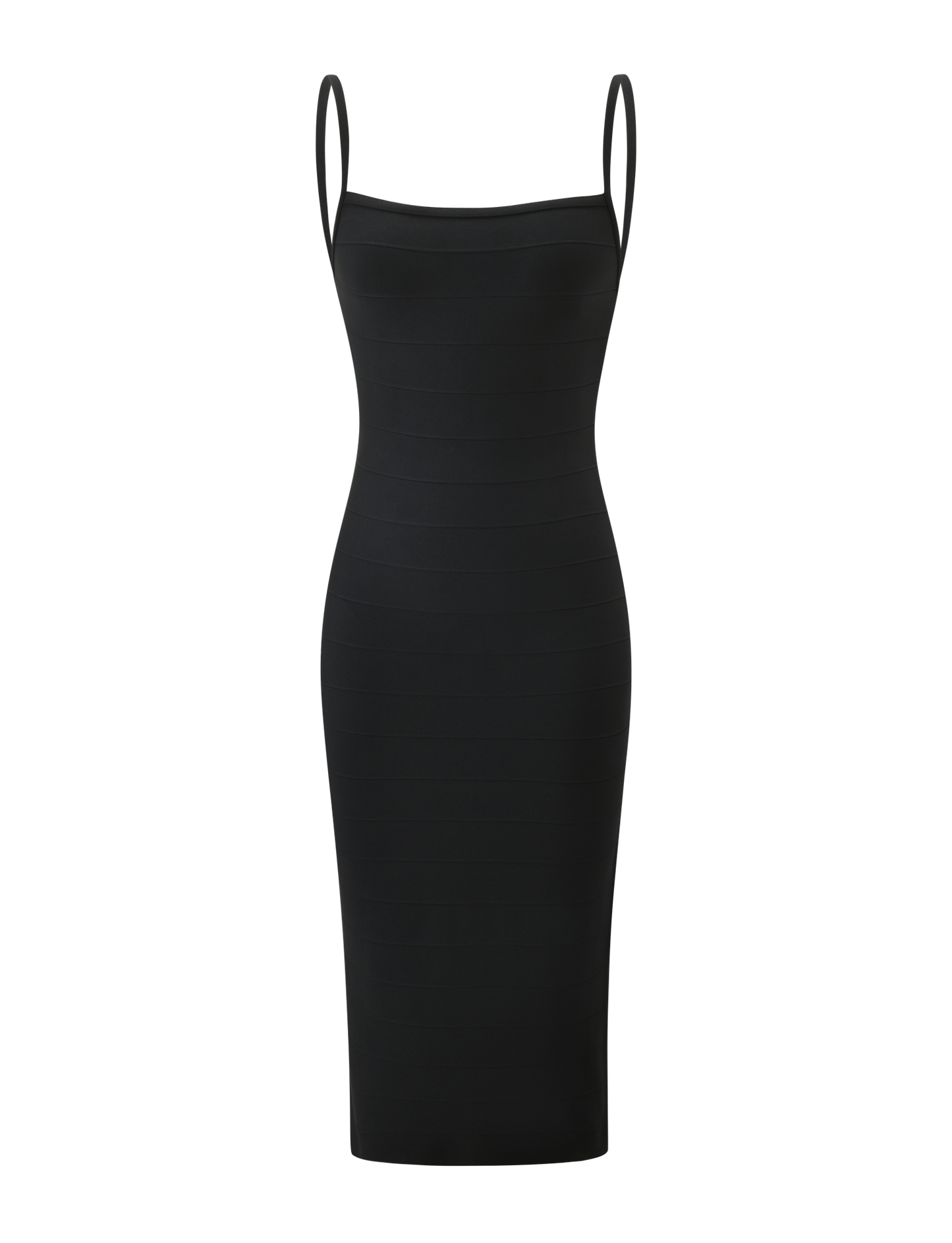 MIDORI MIDI BANDAGE DRESS - BLACK