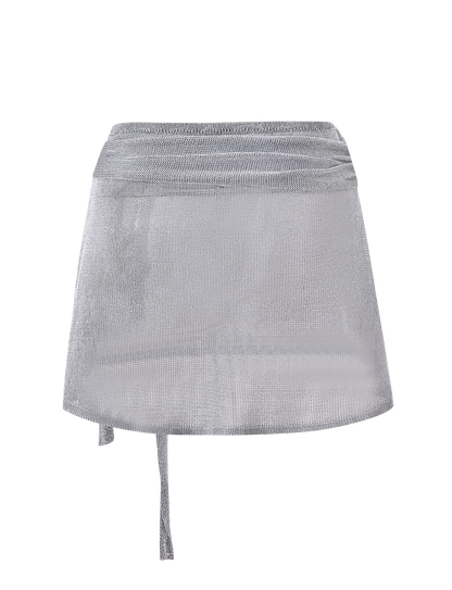 ISATANA MINI SKIRT - SILVER
