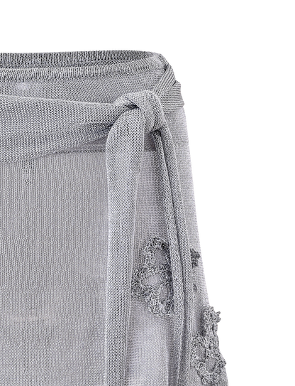 ISATANA MINI SKIRT - SILVER