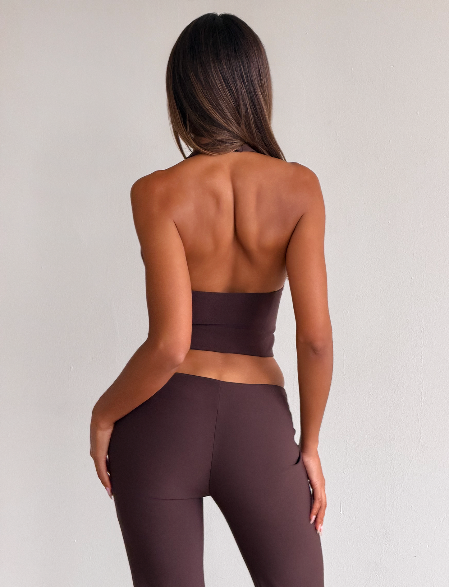KITTIE BUCKLE TOP - CHOCOLATE