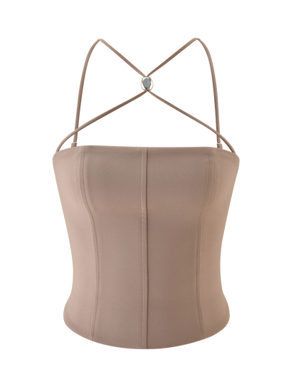 TAMORA CORSET TOP - TAUPE