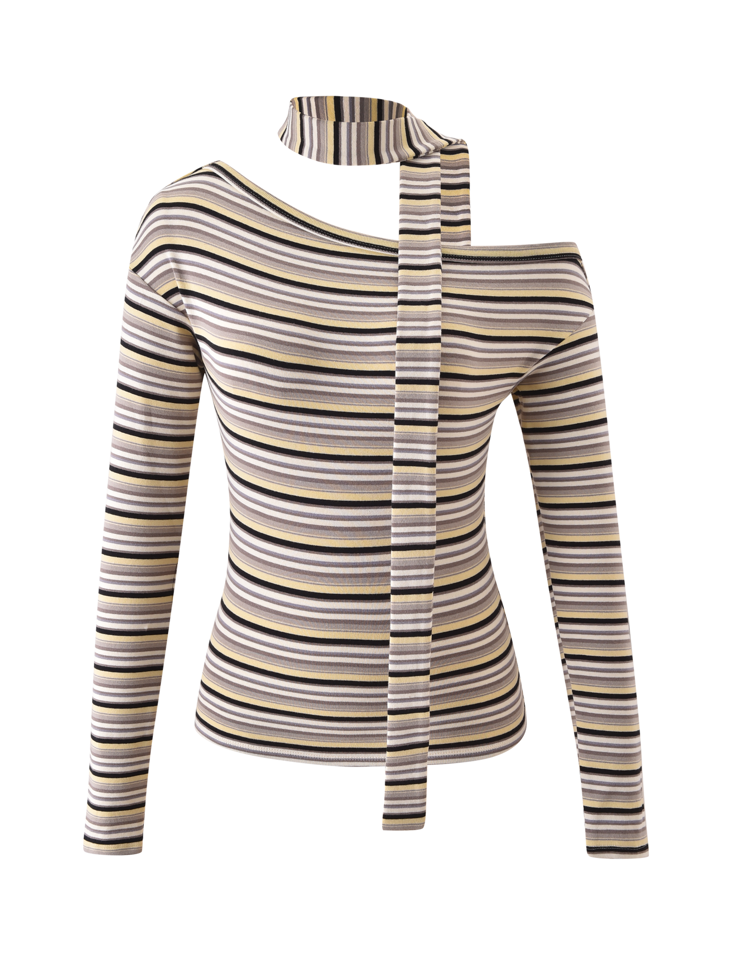 KIERSTEN SCARF TOP - MULTISTRIPE
