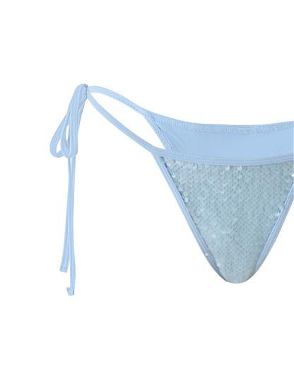 SOLAS SEQUIN BIKINI BOTTOM - SKY BLUE