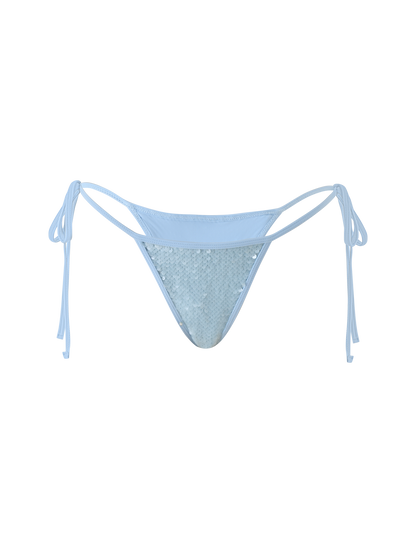 SOLAS SEQUIN BIKINI BOTTOM - SKY BLUE