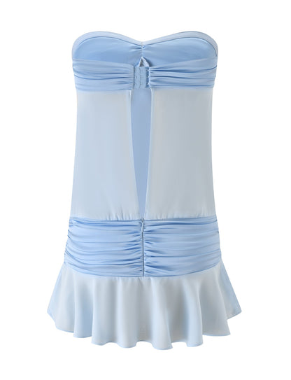 LUX MINI DRESS - BABY BLUE