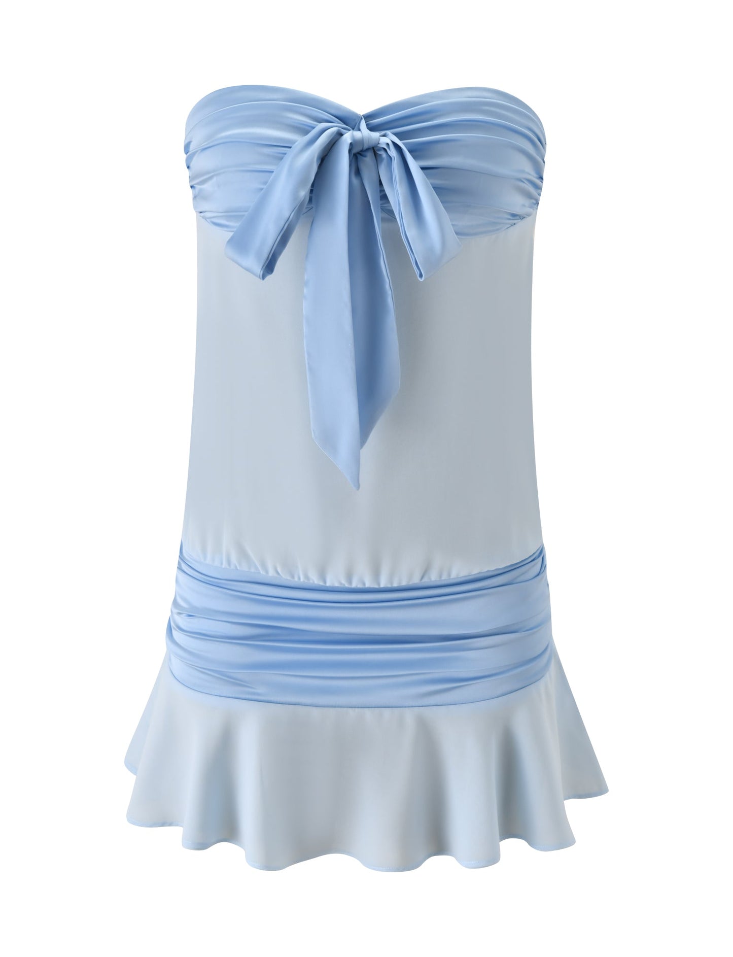 LUX MINI DRESS - BABY BLUE