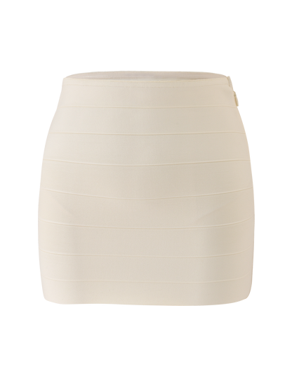 NYX BANDAGE MINI SKIRT - CREAM