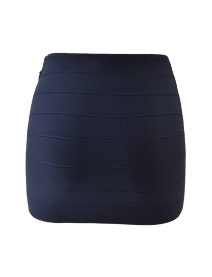 NYX BANDAGE MINI SKIRT - NAVY BLUE