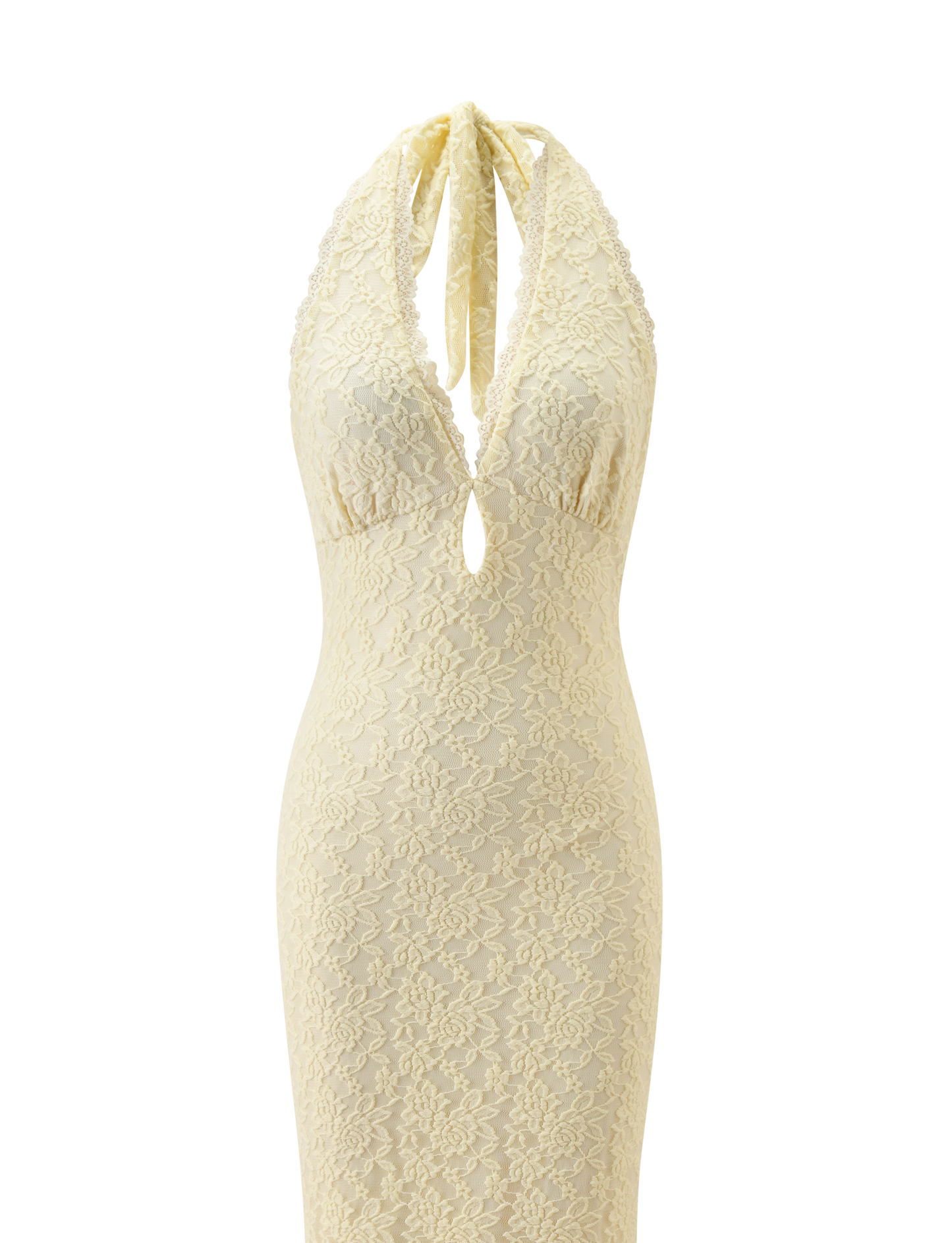 MAVEN LACE MAXI DRESS - PASTEL YELLOW