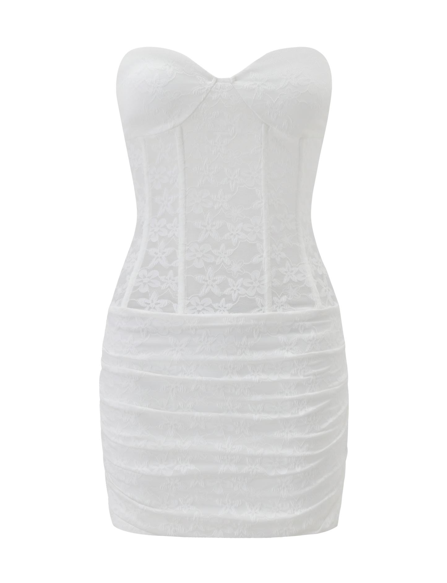 PETRA MINI DRESS - WHITE LACE