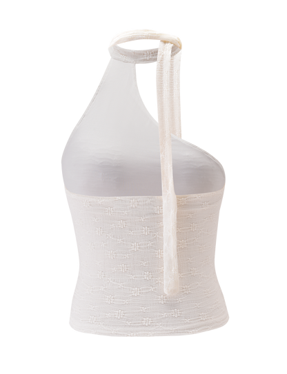 MYLAH ONE SHOULDER TOP - IVORY