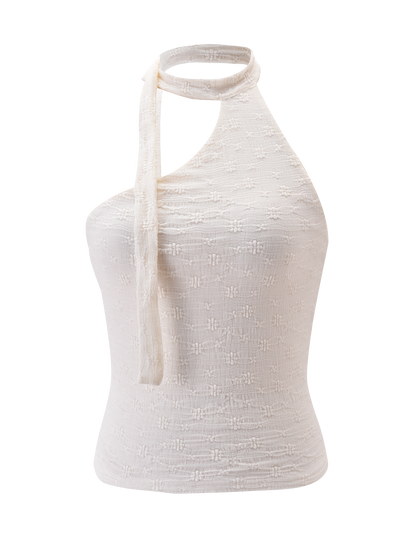 MYLAH ONE SHOULDER TOP - IVORY