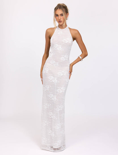 LUCIA DRESS - WHITE : LACE