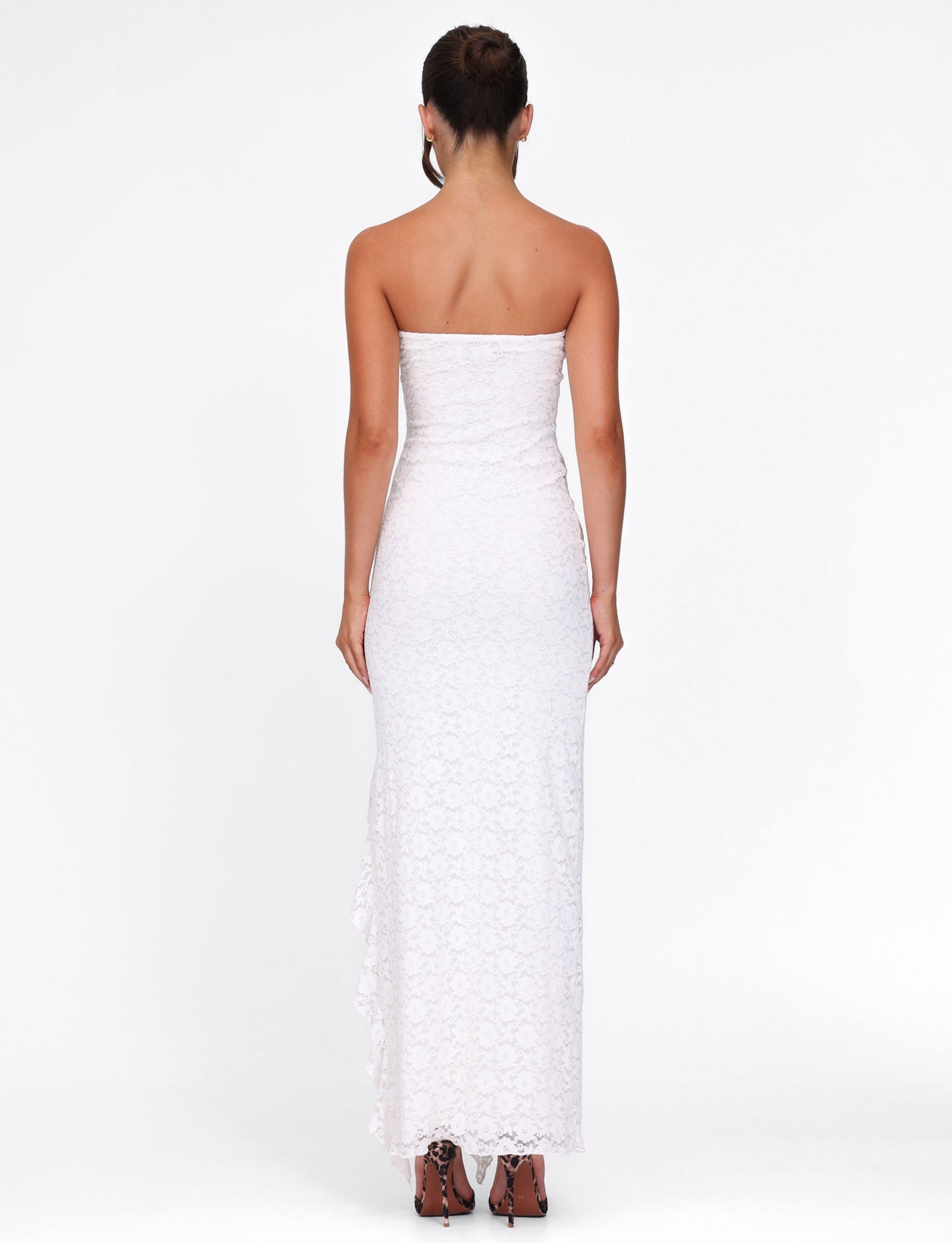 THEO LACE MAXI DRESS - WHITE