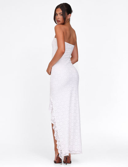 THEO LACE MAXI DRESS - WHITE