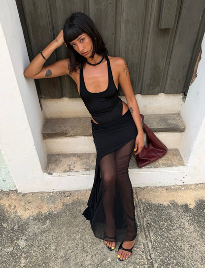 LILIANA-SUMMER MAXI DRESS - BLACK
