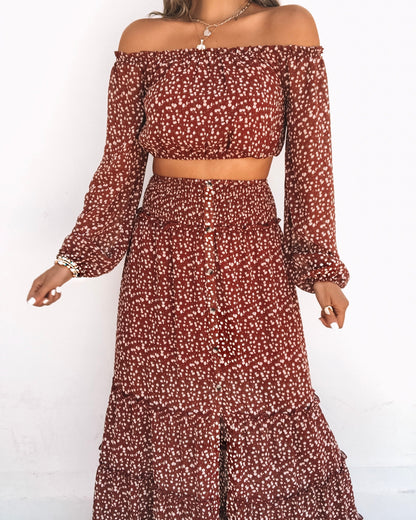 Chiara Floral Smocked Maxi Skirt