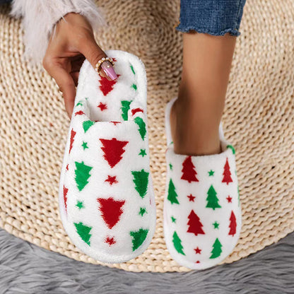 Christmas Warm Fuzzy Flat Slippers