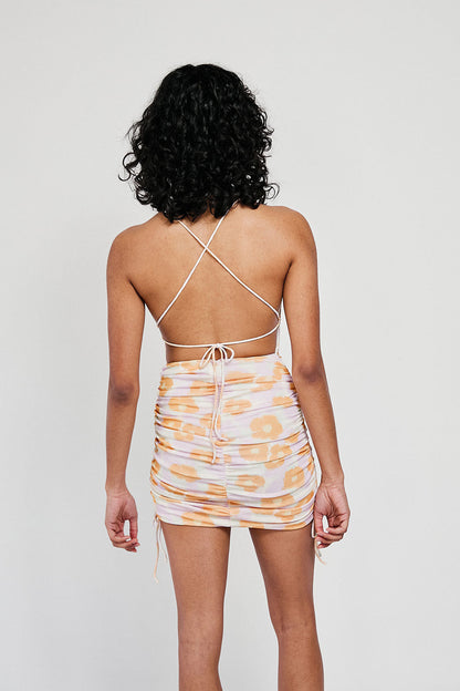 SAMPLE-Backless Aurora Dress - Smudge Floral