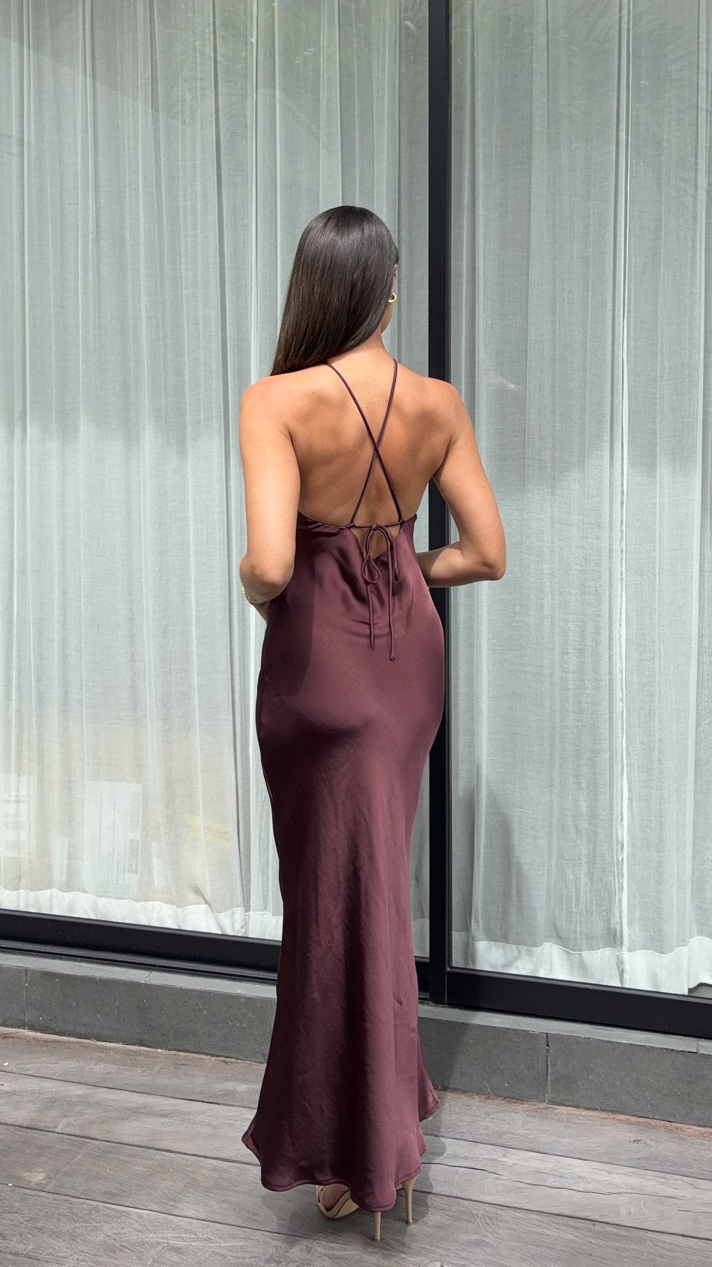 Chiara Maxi Dress - Chocolate