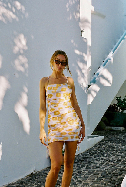 SAMPLE-Backless Aurora Dress - Smudge Floral
