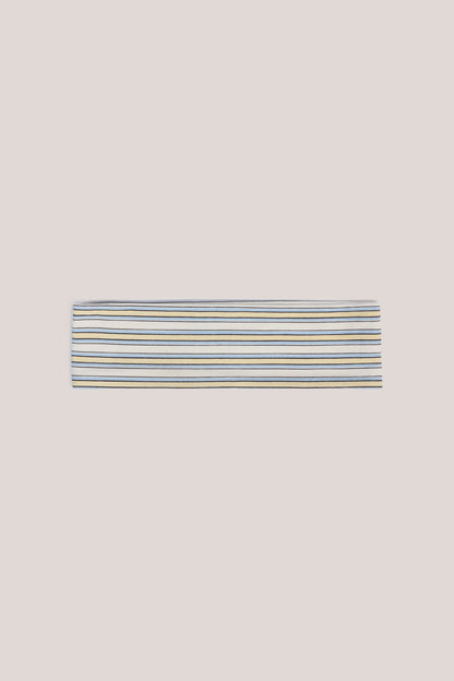 Modal Ribbed Headband in Blue & Yellow Stripe