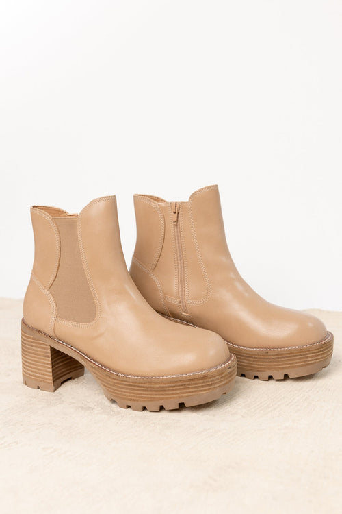 Dorothy Boots in Beige - FINAL SALE