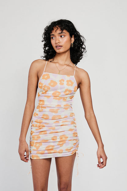SAMPLE-Backless Aurora Dress - Smudge Floral
