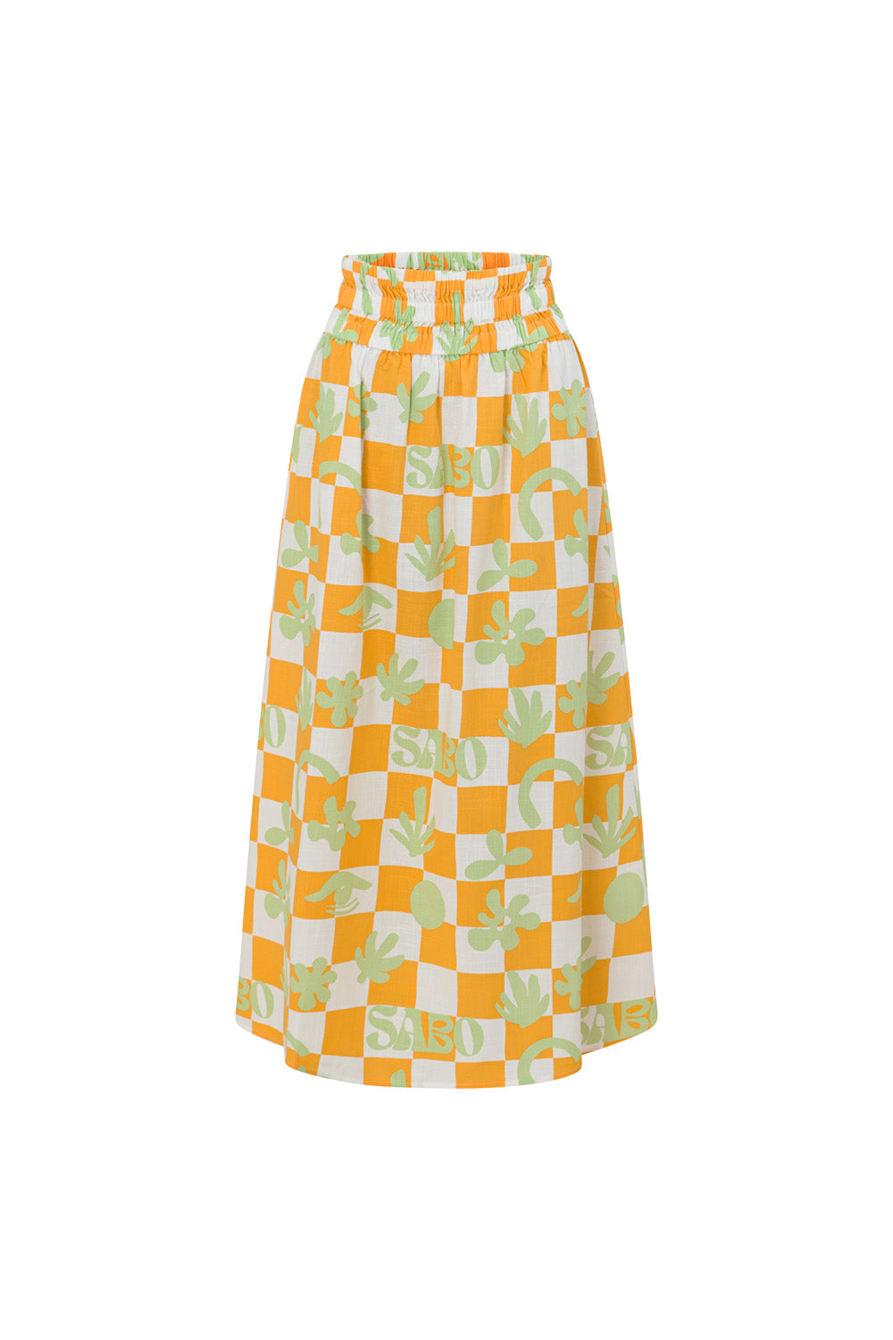 SAMPLE-Cooper Midi Skirt - Sabo Checkerboard