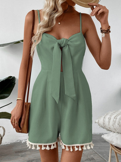 Cloud Nine Strapless Tie Front Romper