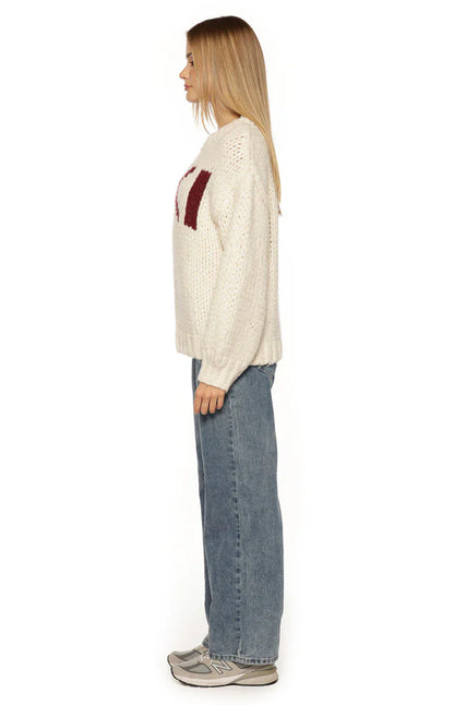 Jasmine Ski Cream Jacquard Chunky Knit Sweater