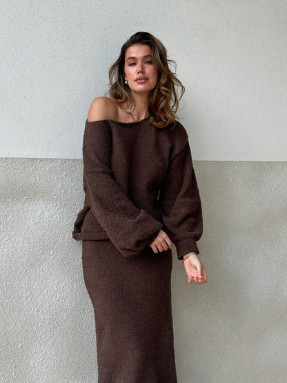 Cohen Knit Jumper - Chocolate