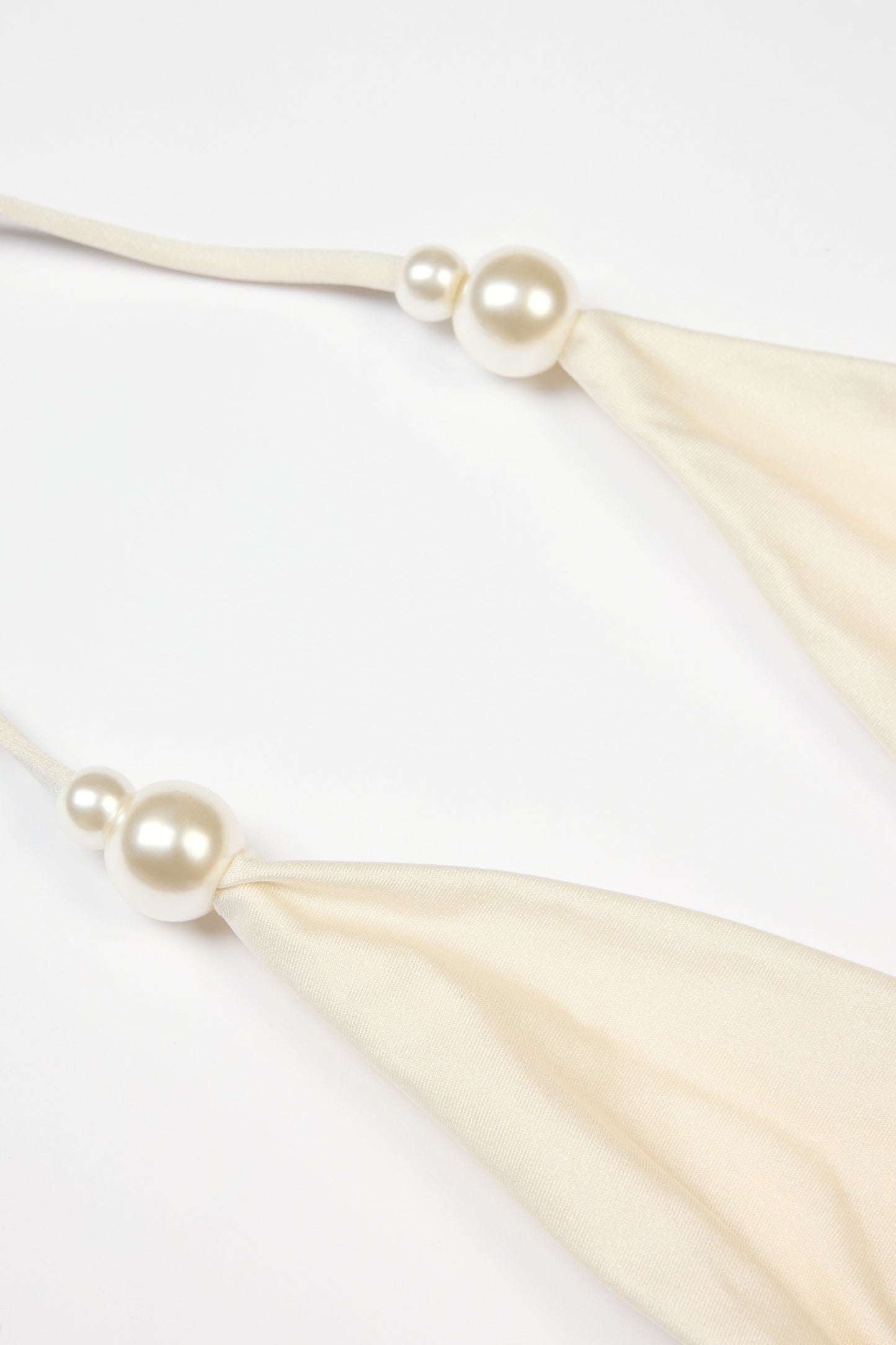 Halterneck Thong Swimsuit in Pearl