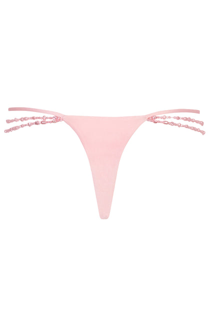 Multi-Strap Cheeky Bikini Bottoms  in Baby Pink