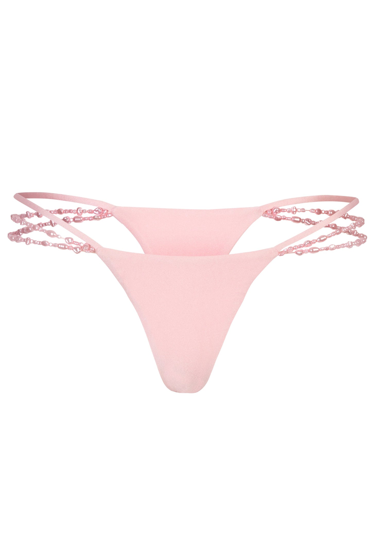 Multi-Strap Cheeky Bikini Bottoms  in Baby Pink